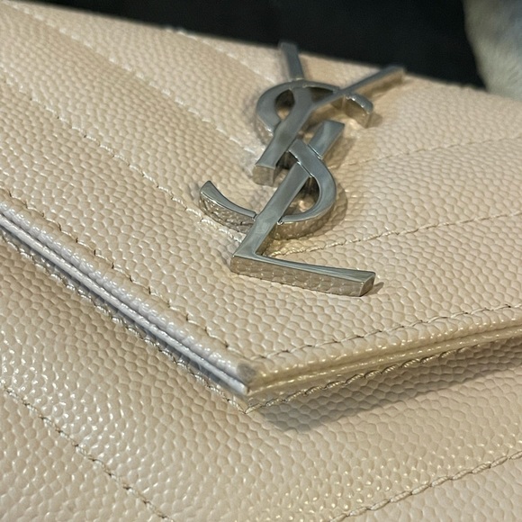 Barely Used Auth SAINT LAURENT Cassandre Matelassé Small Envelope Wallet - Picture 8 of 8